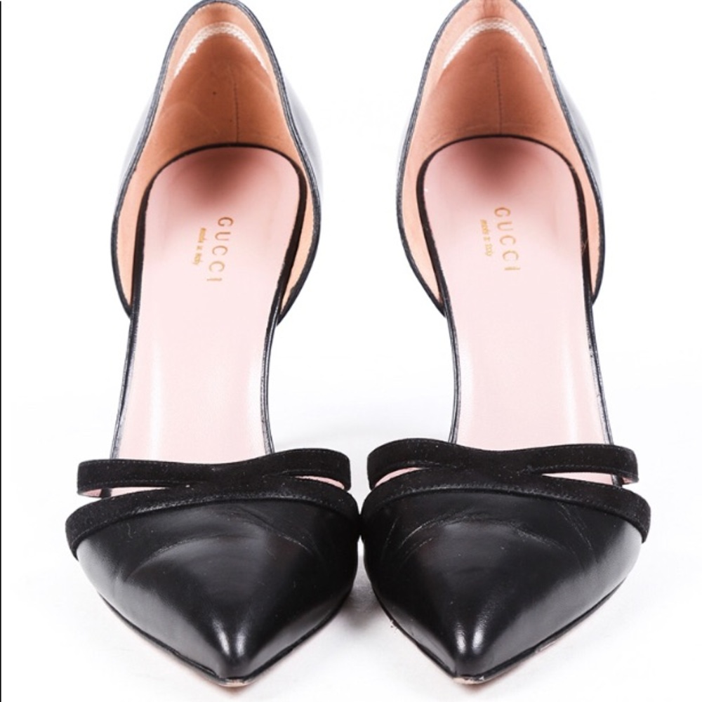 GUCCI leather Pointy heels